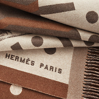 HERMES チェック柄ニット 48 zebre-zig-zag-blanket--104332M